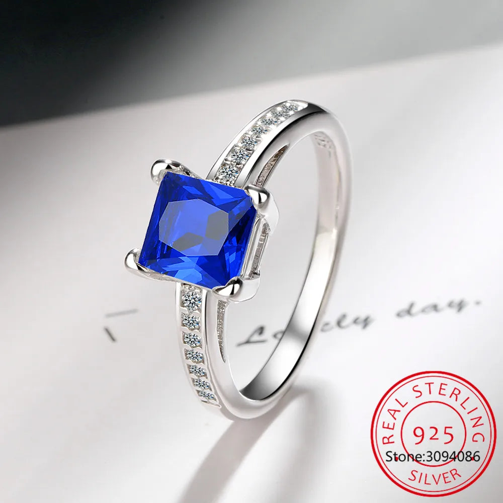 Bagues en argent massif 925 serties de zultanite diaspore, topaze, émeraude et saphir, pour femmes et jeunes filles.