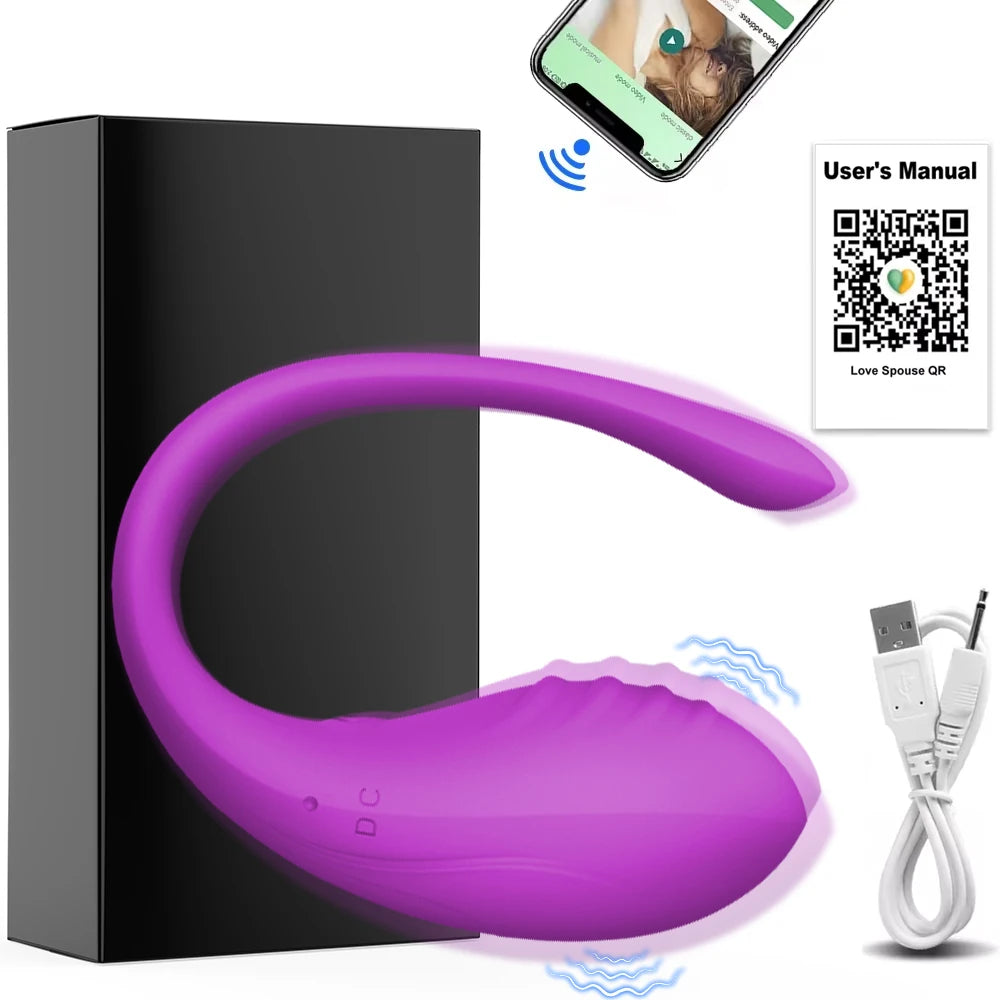 Wireless Bluetooth G Spot Vibrator for Women Dildo APP Remote Control Wear Vibrating Egg Clit Female Panties Sex Toys for Adults - Madeinsea©