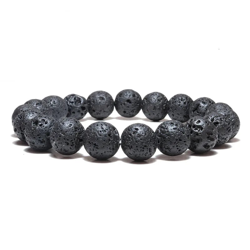 Artifact Meditation Healing Bracelet Men 4mm/6mm/8mm/10mm Tiger Eyes Obsidian Stone Beaded Braslet Father Day Gift Yoga Braclet