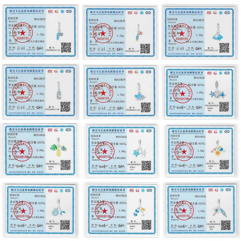 100% 925 Sterling Silver Tortoise Starfish Coconut Luminous Ocean Surfing Charms Beads Fit 925 Original Bracelets DIY Jewelry