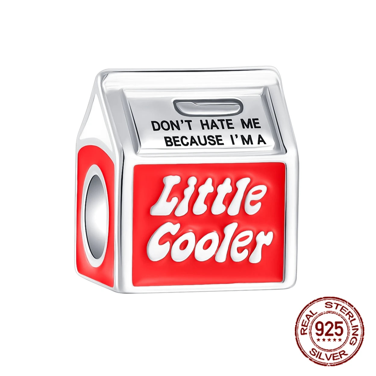 925 Sterling Silver Personality Milk Carton Beads Little Cooler Charm Fit Original Charm Bracelets Women DIY Jewelry Gift