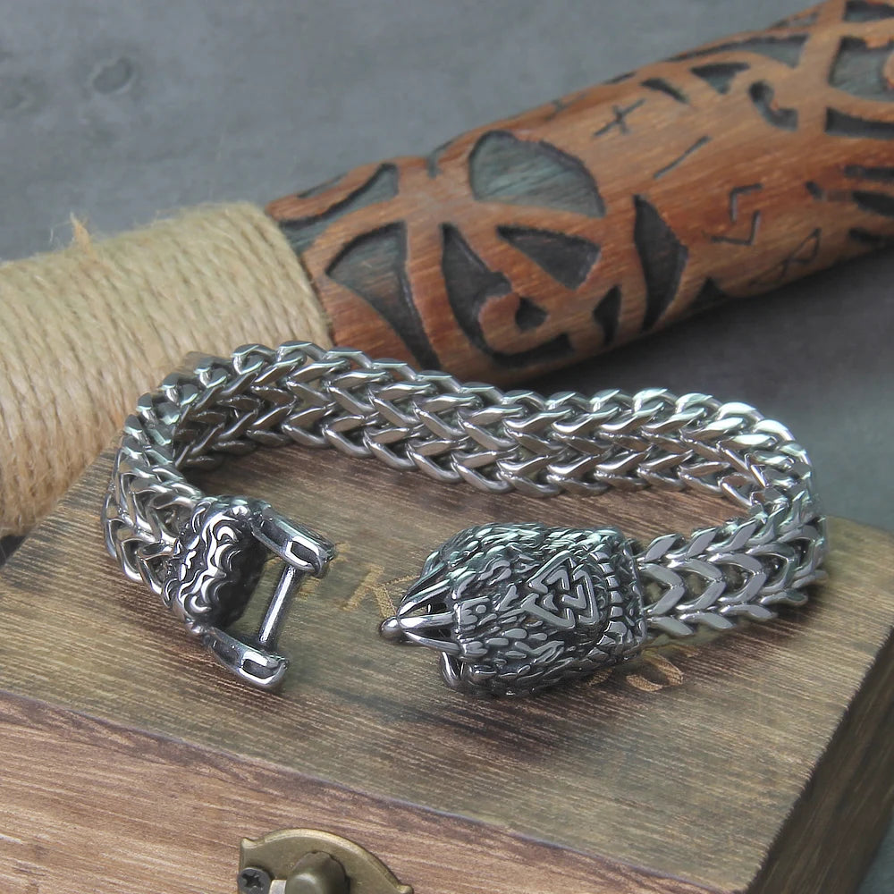Viking Bear Paw Stainless Steel Bracelet