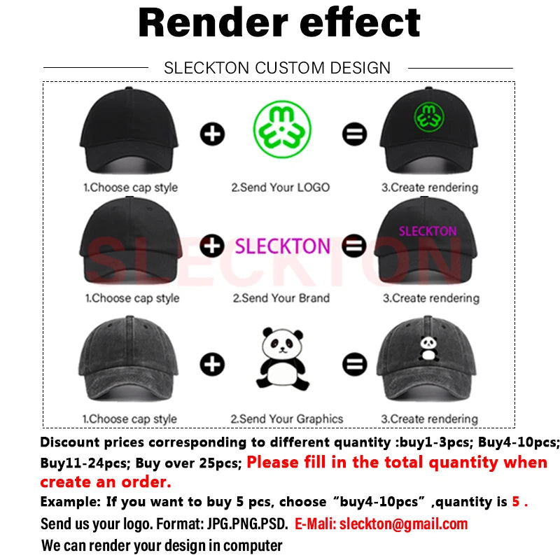SLECKTON Custom Logo Baseball Cap Unisex Summer Camouflage Embroidery Design Brand Picture Print DIY Sun Hat for Men