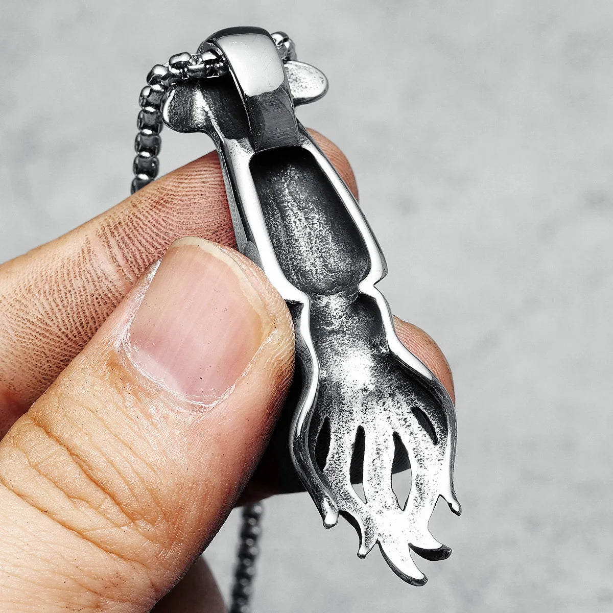 Stainless Steel Squid Pendant Necklace - Madeinsea©