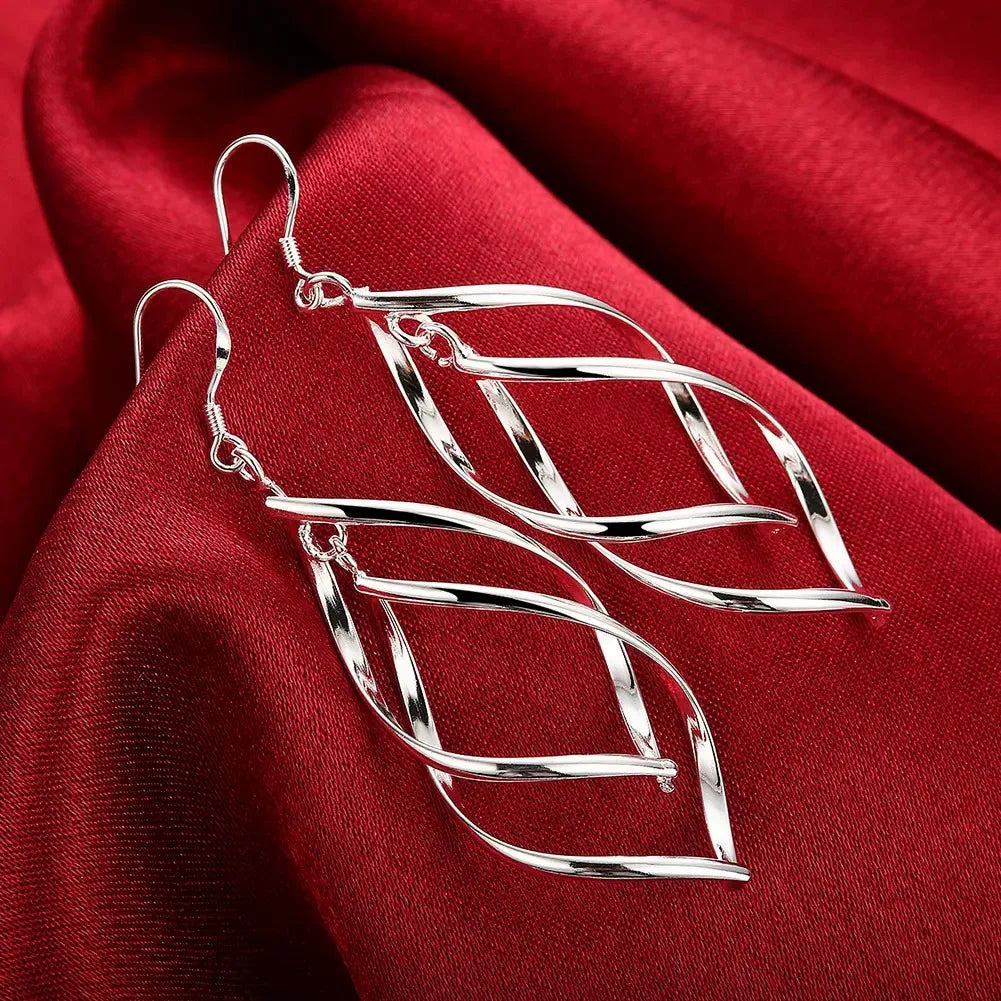 Top Quality 925 Sterling Silver Earrings Simple Round Circle Hoop Earrings For Woman Fashion Wedding Engagement Charm Jewelry - Madeinsea©