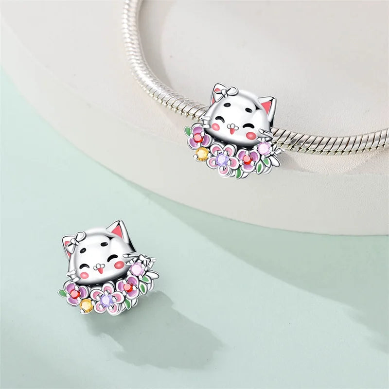 Spring 925 Sterling Silver Butterfly Snail Swallow Charms Beads Fit 3mm 925 Original Bracelets DIY Jewelry Birthday Gift