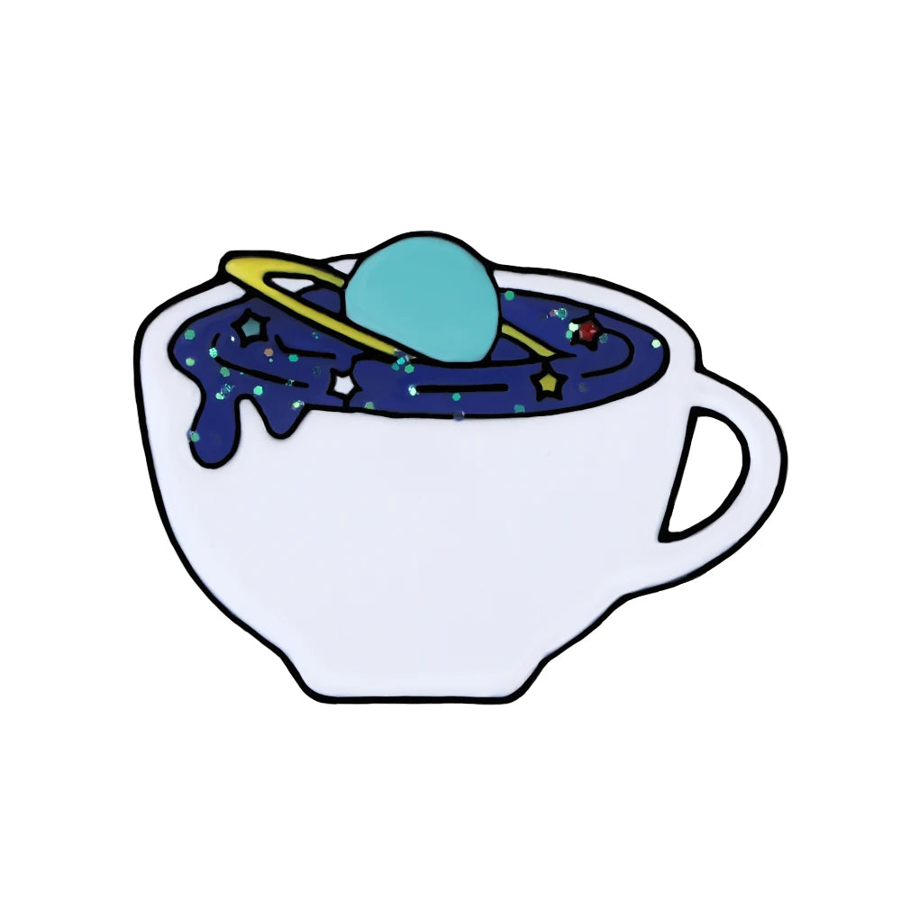 More Blue Starry Sky Enamel Pin Beatiful Drift Bottle Brooches Kid Backpack Decoration Jewelry Space Lover Collection Badge Pin