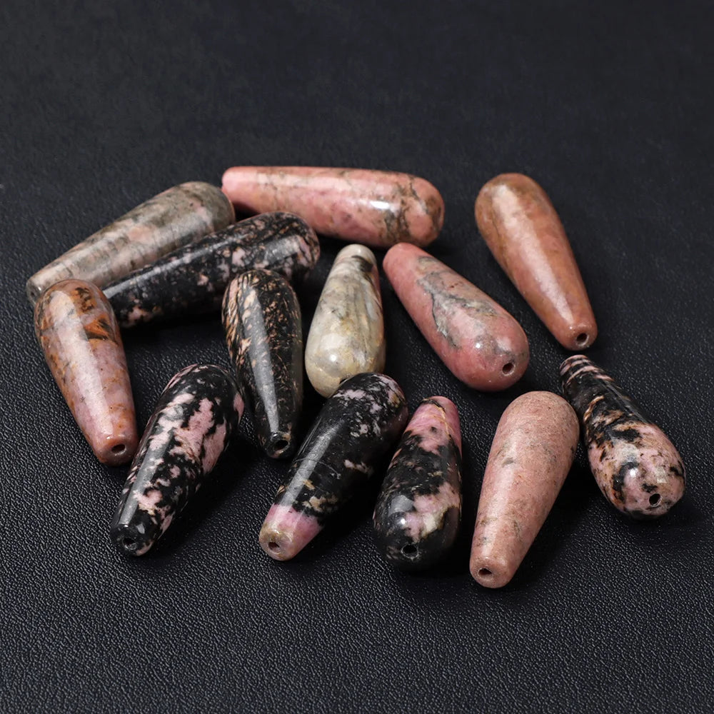 10x30mm Natural TearDrop Chalcedony Stone Beads Water Drop Jaspers Beads For DIY Jewelry Bracelet Earrings Accessori Wholesale