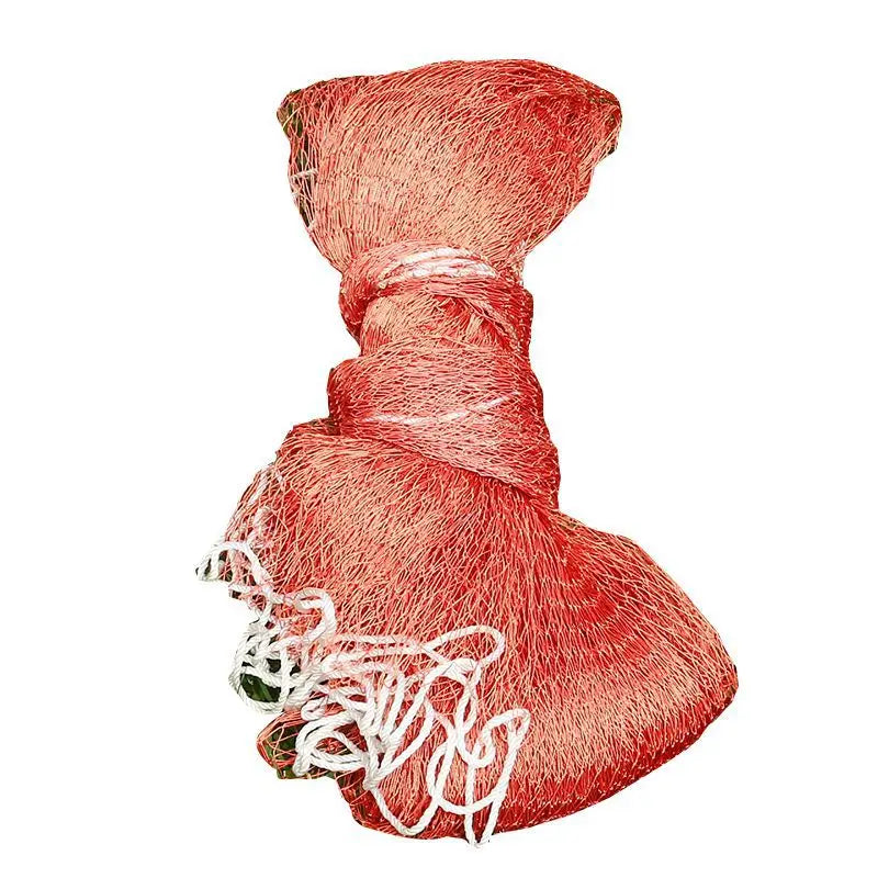 Lawaia Multifilament Hand Carry Fishing Net Outdoor Sturdy Braided Fish Net with Bamboo Poles for River and Pond