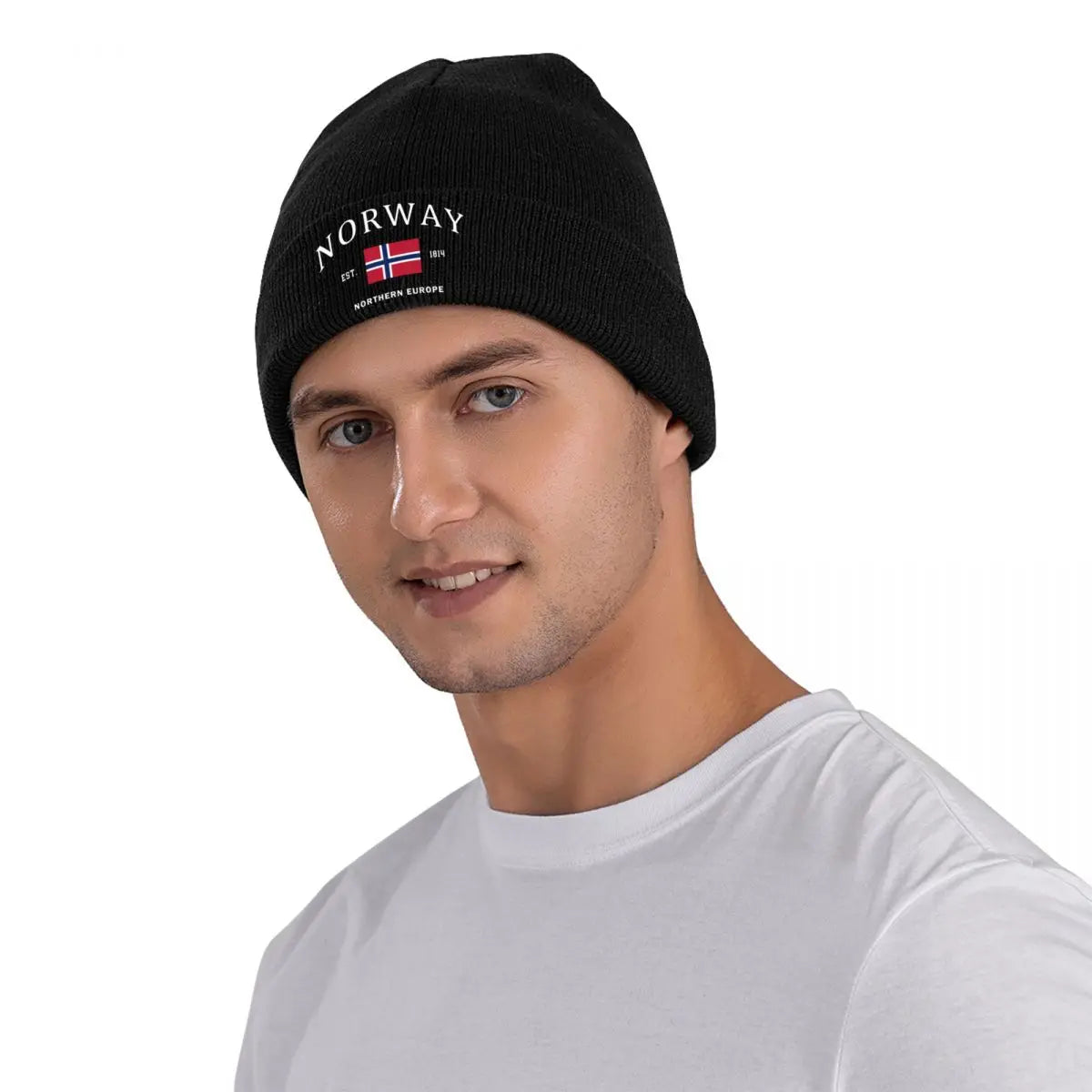 Norway Flag Skullies Beanies Caps Unisex Winter Warm Knitting Hat Women Men Street Adult Norwegian Patriotic Pride Bonnet Hats