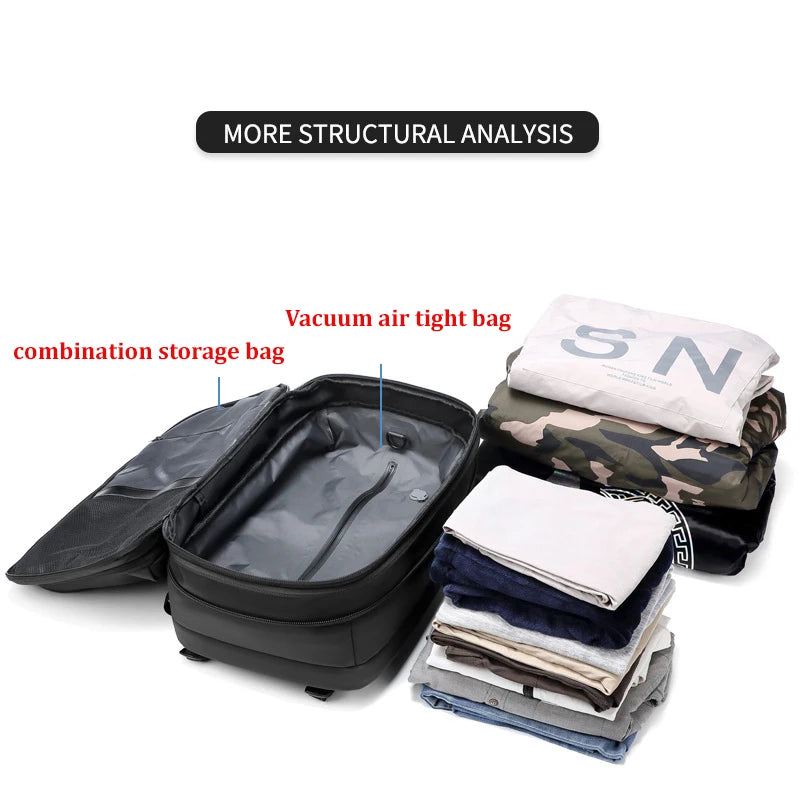 Men Travel Backpack vacuum compression 17 inch Laptop Backpack Business Large Capacity camp Backpack Expanded Hiking backpack - Madeinsea©