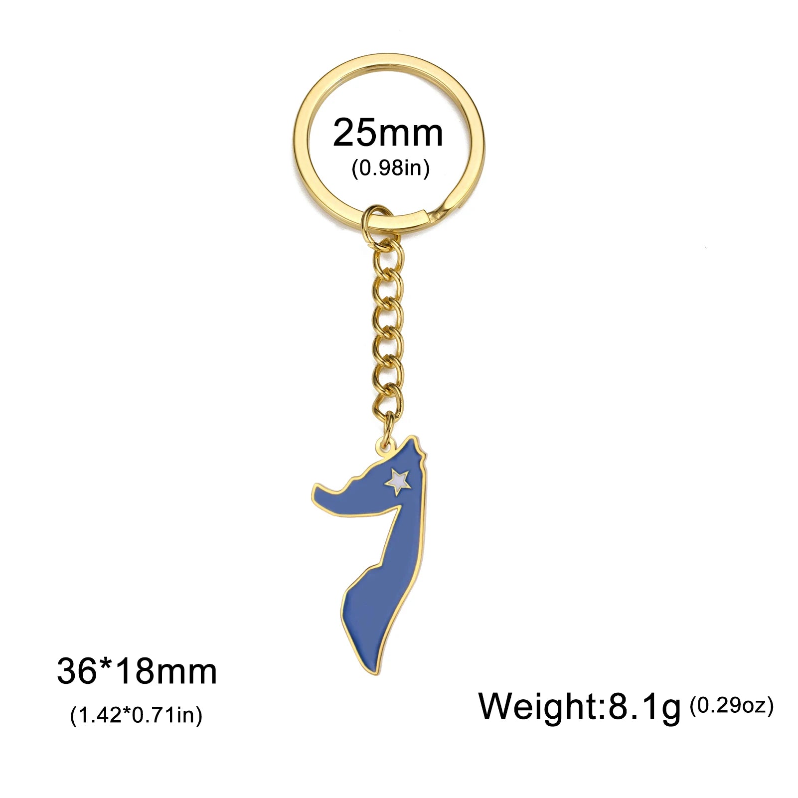 Dreamtimes France Poland Mexico Map Pendant Keychain for Women Men Stainless Steel Key Ring Qatar Ghana Syria Haiti Jewelry