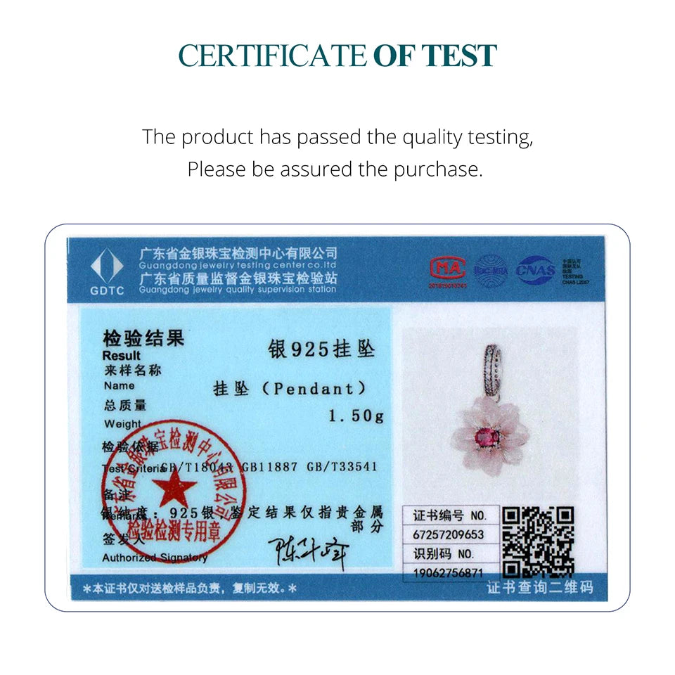 BAMOER Sonnenblumen-Anhänger aus 925er Sterlingsilber, transparent rosa Blume, mondförmiger Lebensbaum-Anhänger, Perlen zum Selbermachen, origineller Schmuck