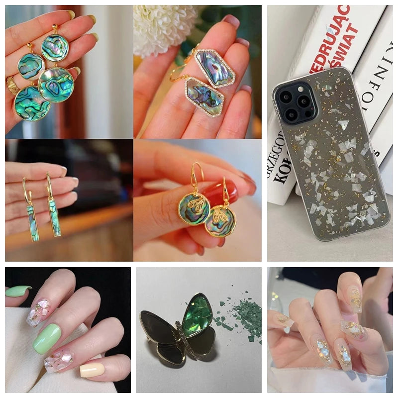 Irregular Abalone Fragments Chips Gravel Shell Glitter Flakes For Nail Art Decoration DIY Charm Manicure Accessori