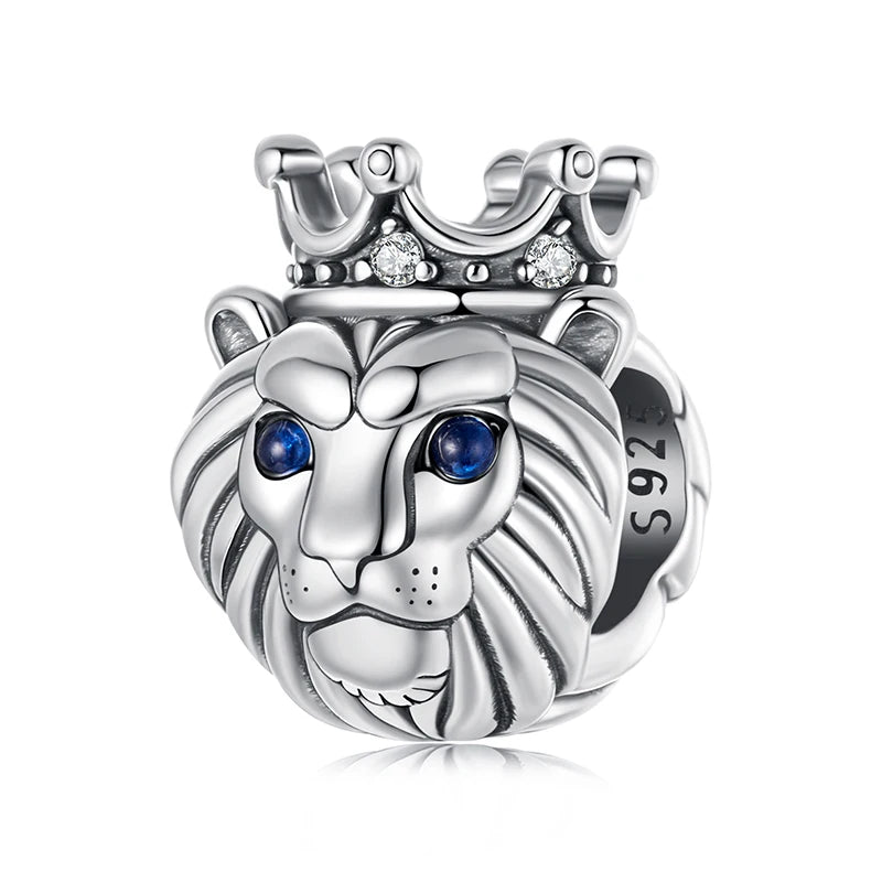 BAMOER 925 Sterling Silver Animal Pendant Colorful Zoo World Flying Dragon Beads Original for Women Teens DIY Cute Necklace
