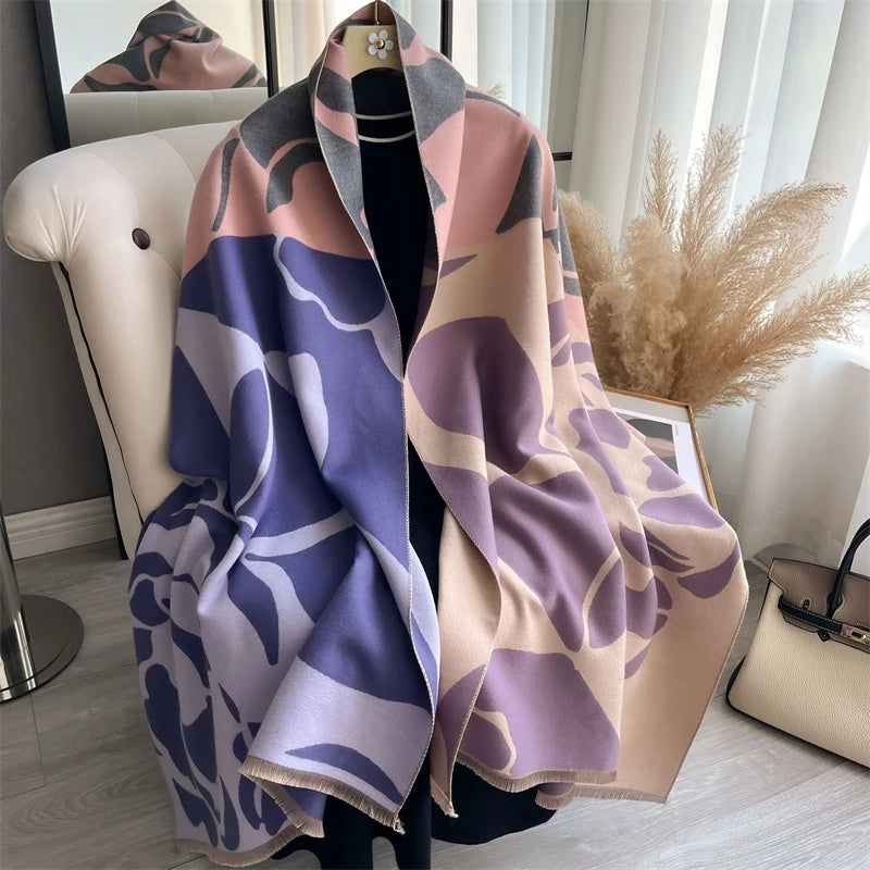 Cashmere Scarf for Women Thick Warm Winter Blanket Brand Female Luxury Quality Shawl Wrap Bufanda 2024 Poncho Echarpe Pashmina - Madeinsea©