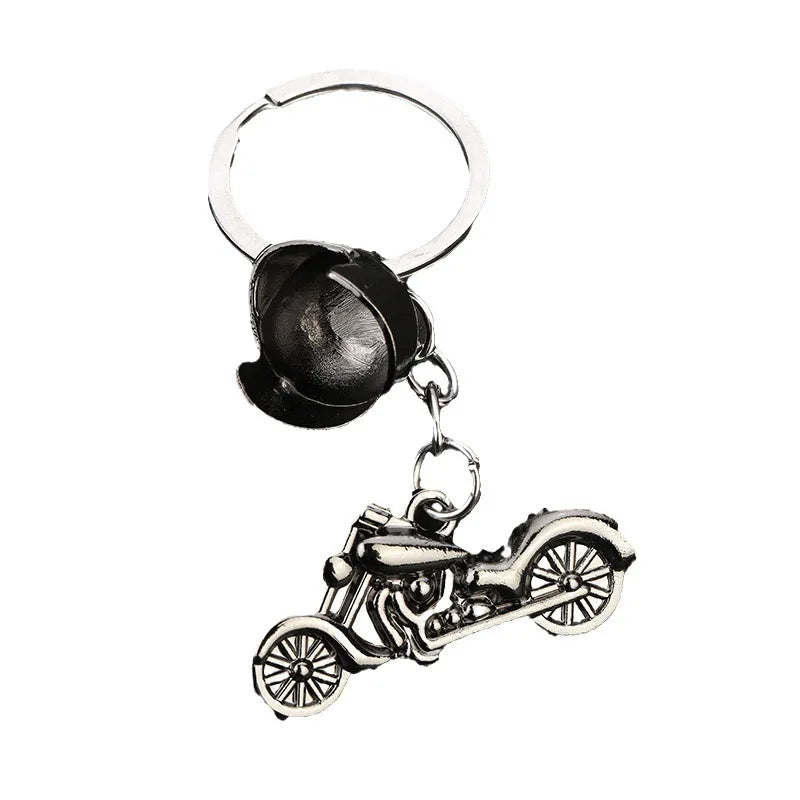 2025 New Creative Motorcycle Keychain Men Women 3 Colors Locomotive Helmet Metal Holder Pendent Key Ring Bag Decoration Jewelry