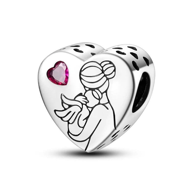 Hot Sale Charms Beads 925 Sterling Silver Pink Perfume Bottle Letter Luminous Firefly Tarot Card Beads Fit DIY Bracelets Jewelry - Madeinsea©