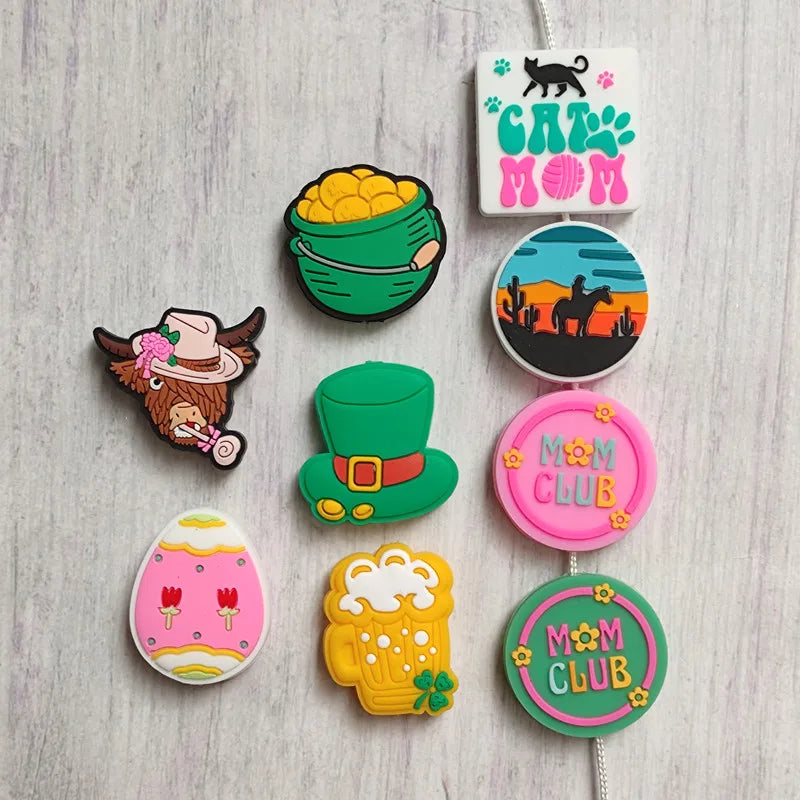 20 stücke Ostern Silikon Perlen Cartoon BPA FREI Food Grade Silikon DIY Schnuller Kette Perlen Baby Zahnen Spielzeug Schmuck Zubehör