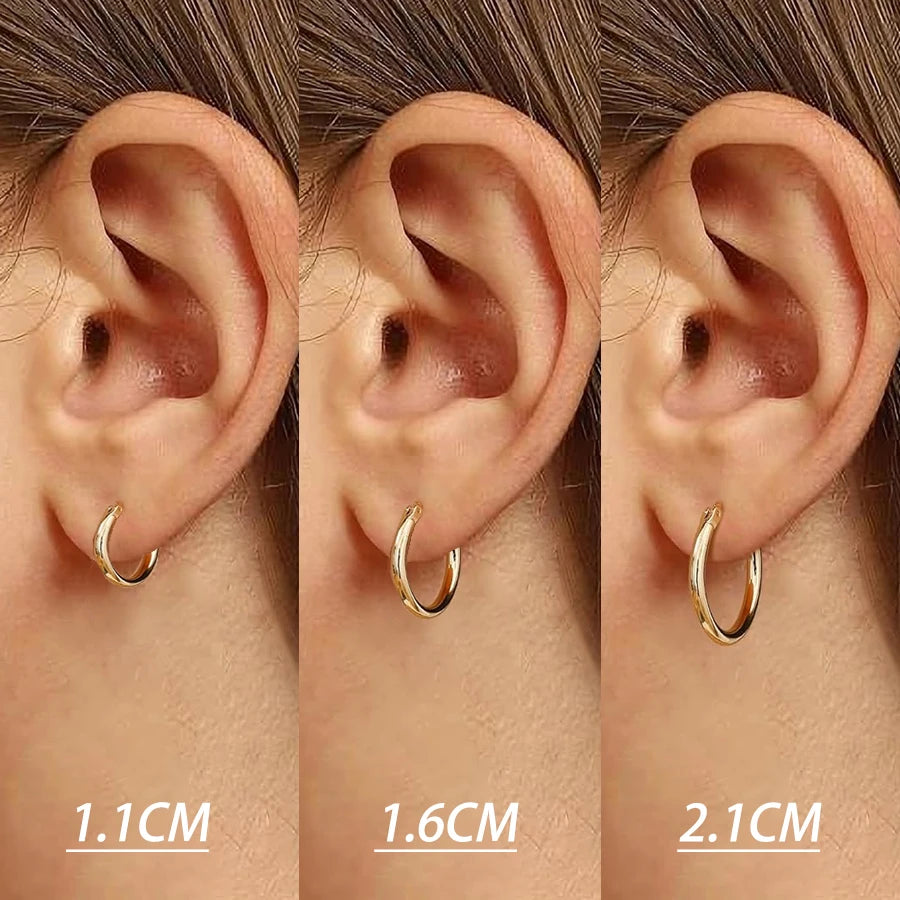 BAMOER 925 Sterling Silber hypoallergene Creolen für Damen, vergoldete, leichte Creolen mit angenehmem Tragekomfort – das perfekte Schmuckgeschenk!