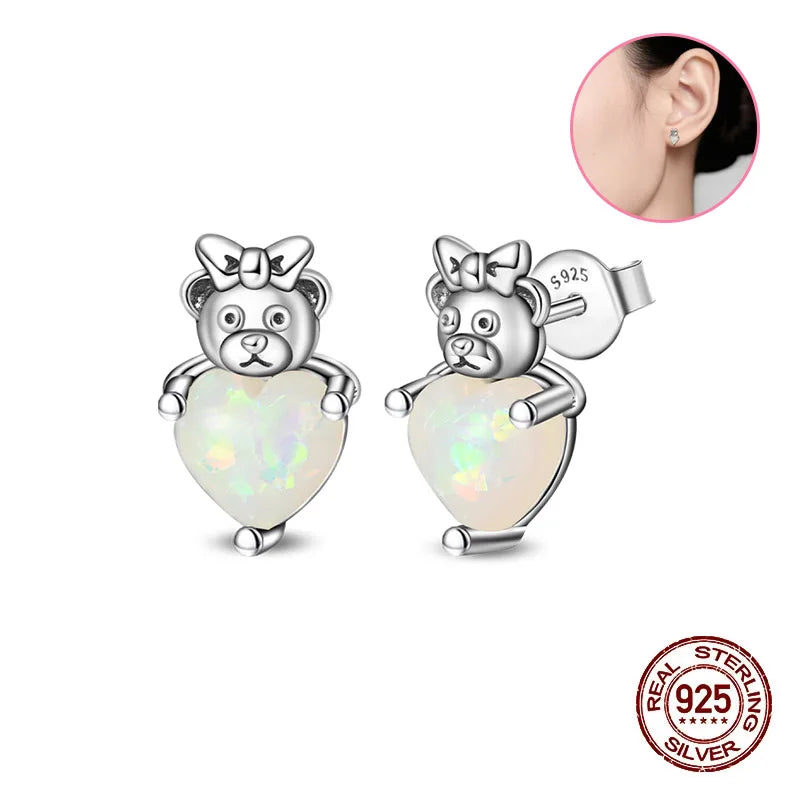 Crystal Zircon 100% 925 Sterling Silver Earrings Butterfly Zirconia Silver Stars Stud Earrings For Women Sterling Silver Jewelry