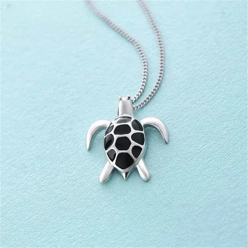 The New Listing Hot 925 Tibetan silver Cute Turtle Necklace Wholesale Fashion Flow Animal Pendant Korean Jewelry High Quality - Madeinsea©