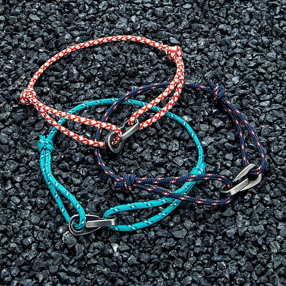 MKENDN Vintage Oxidized Black Chain Link Rope Bracelet Men Women Stainless Steel Motorcycle Jewelry Water Drop Accessories Gifts