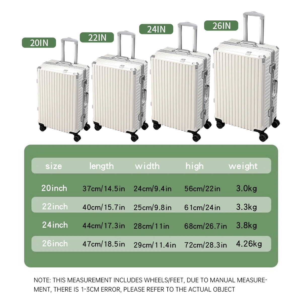 Trolley Luggage 20 24 26 28 Inch Aluminum Frame Rolling Luggage Case USB Travel Suitcase on Wheels Combination Lock Carry-On Luggage - Madeinsea©