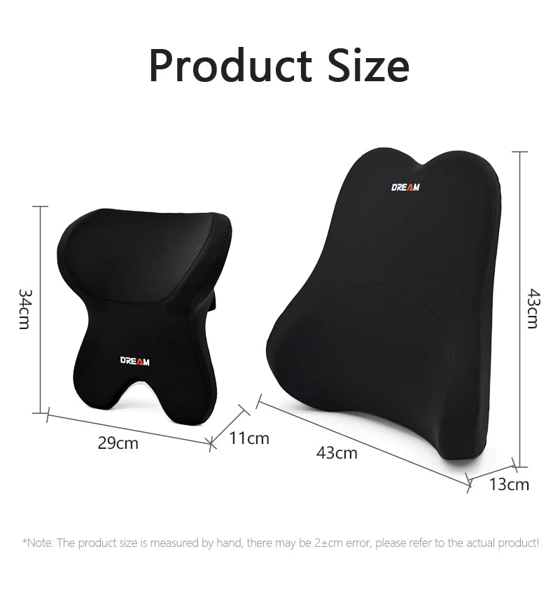 Car Lumbar Support Headrest Neck Pillow Support Universal Soft Neck Pillows Cushion Car Memory Foam Lumbar Pillow Back Support - Madeinsea©