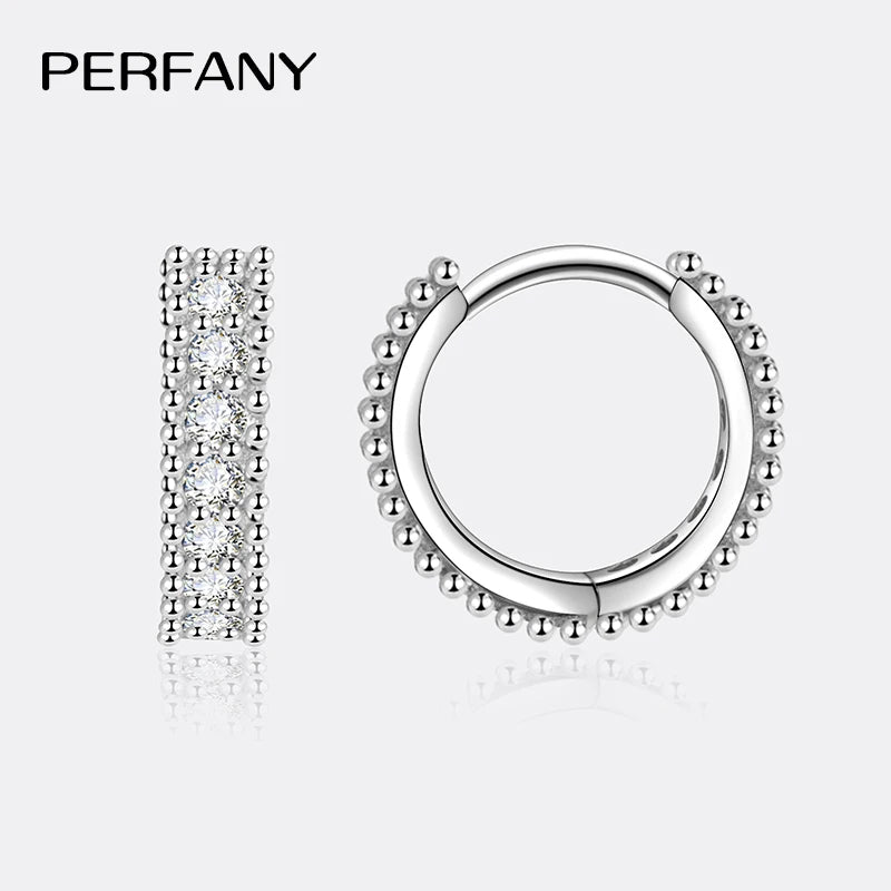 PERFANY 0.14CT Moissanite Earrings for Women S925 Pure Silver Laboratory Cultivated Diamonds Fashion Wedding Jewelry Party Gifts - Madeinsea©