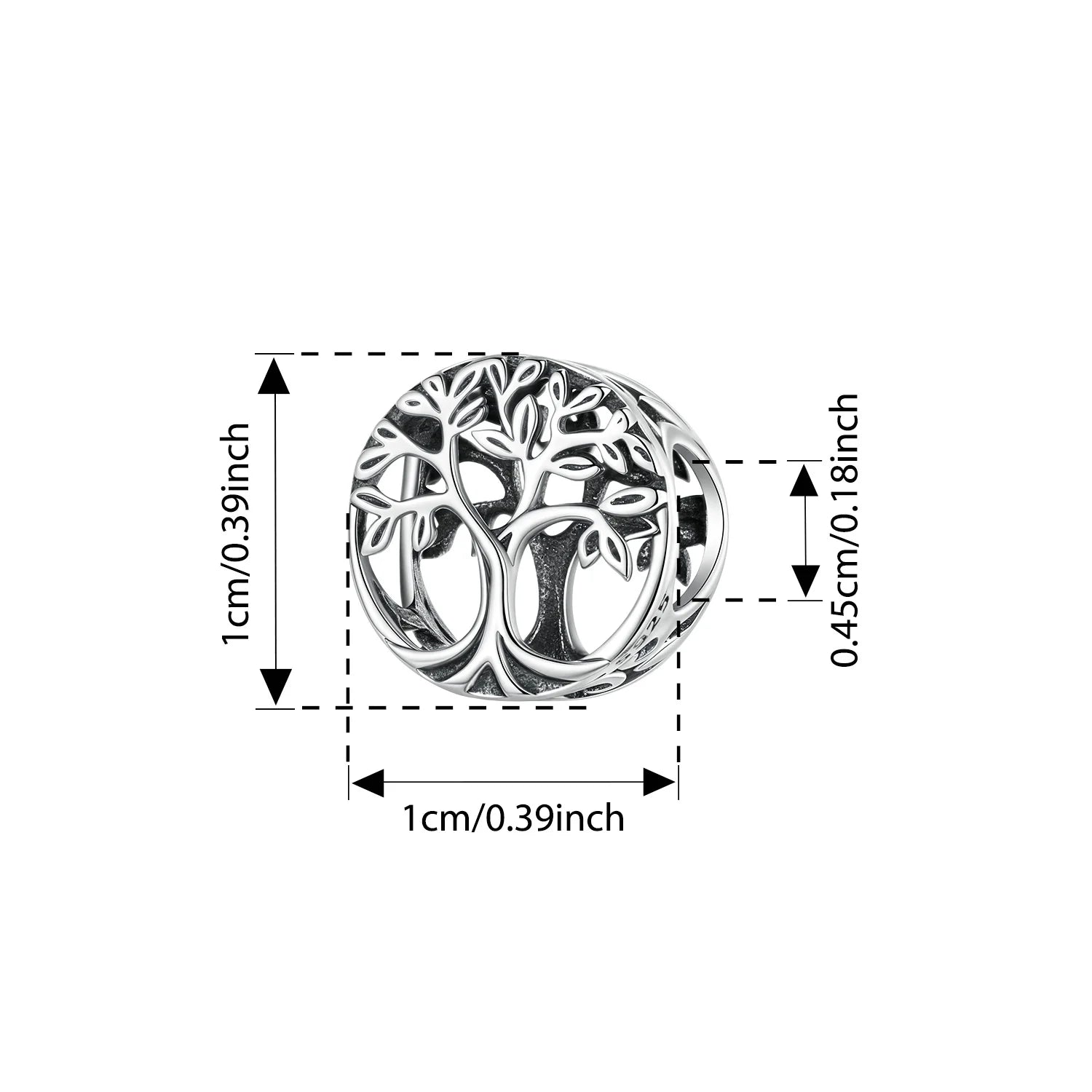WOSTU 925 Sterling Silver Tree of Life Charm Pendant Hollow Family Original Fit for Women Bracelet DIY Birthday Fine Jewelry
