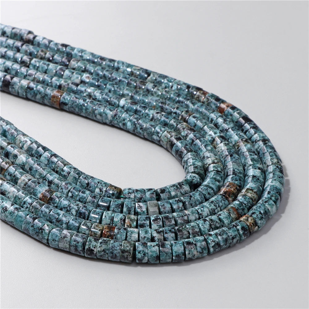 Natural Flat Round Disc Beads 6x3mm Sea Sediment Amethysts Rondelle Spacer Stone Bead For Jewelry Making DIY Bracelet Earrings