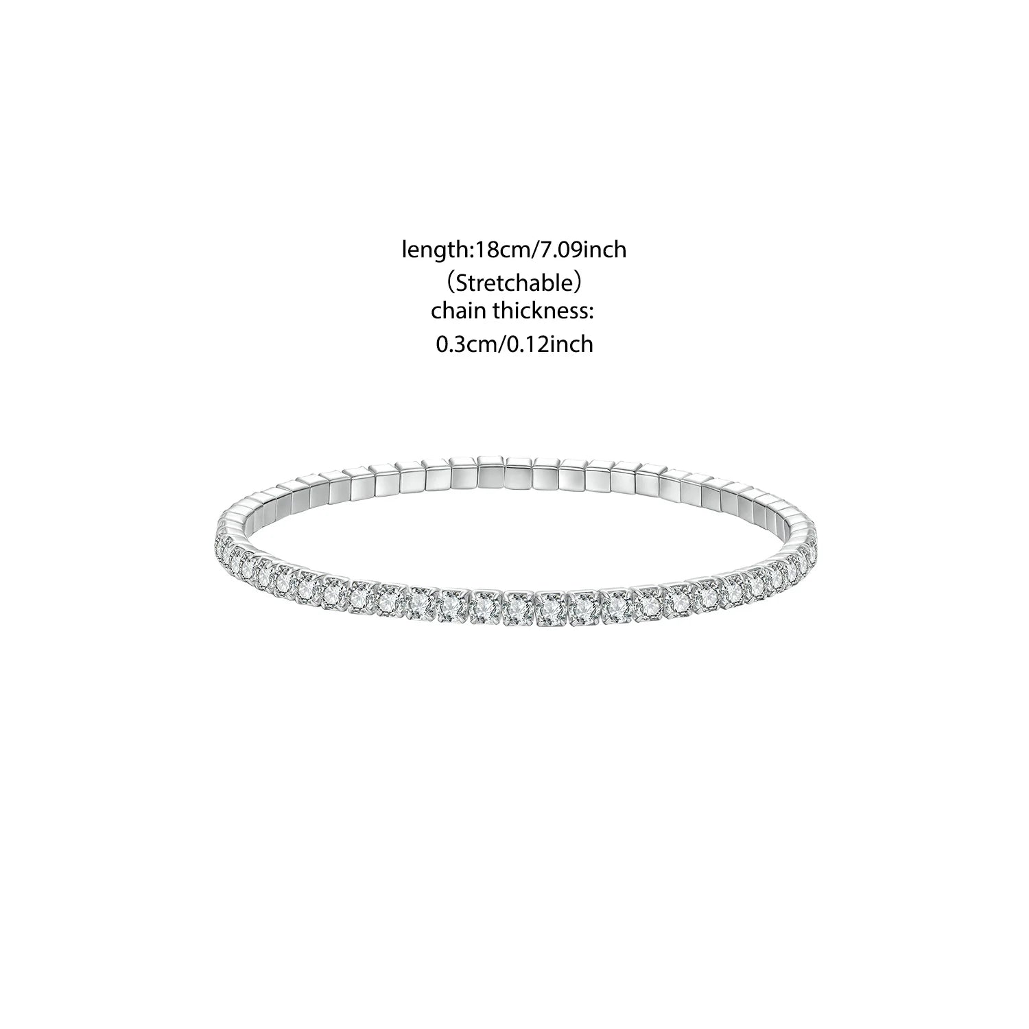 WOSTU 925 Sterling Silver Luxury Full-Pavé Bracelet zircons Sparkling Pull-and-adjust Bangle For Women Wedding Gift Fine Jewelry