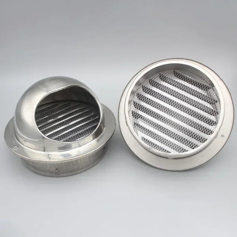 304 Stainless Steel Air Vent Round Wall Vent Outlet Cover Ventilating Fan Prevents Pipe Blockage Louvered Grille Cover Blocking