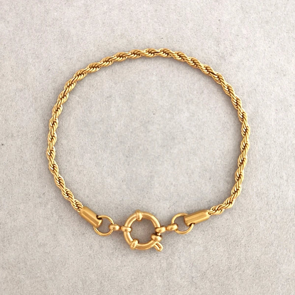 Nautical rope bracelet with anchor clasp deals