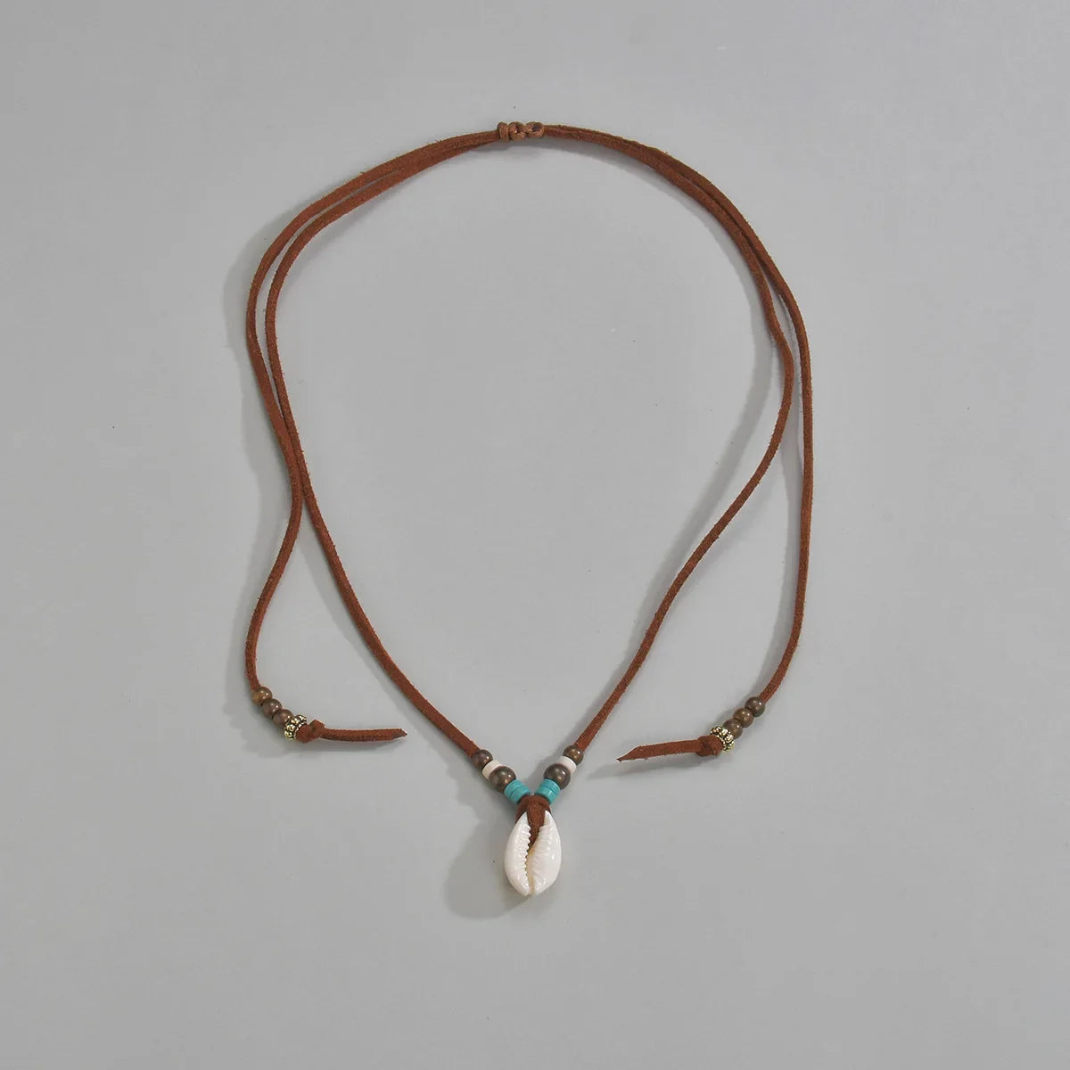 Simulation Shell Pendant Clavicle Necklaces For Women Waterproof Brown Rope Chain Short Collar Minimalist Female Party Jewelry