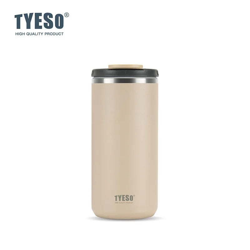Tyeso Water Bottle 600/750ML Stainless Steel Tumbler Travel Mug Vacuum Leak-Proof Direct Drink Portable Office/Car/Coffee Cup