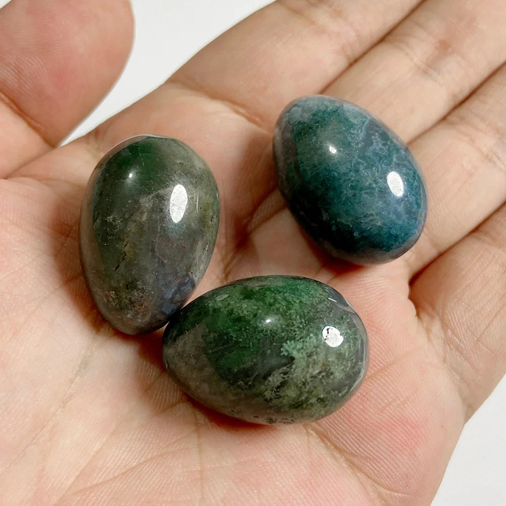 20x30mm Natural Egg Shape Stone Ornament Opal Quartzs Power Minerals Polished Reiki Fish Tank Home Decoration Jewelry Gifts