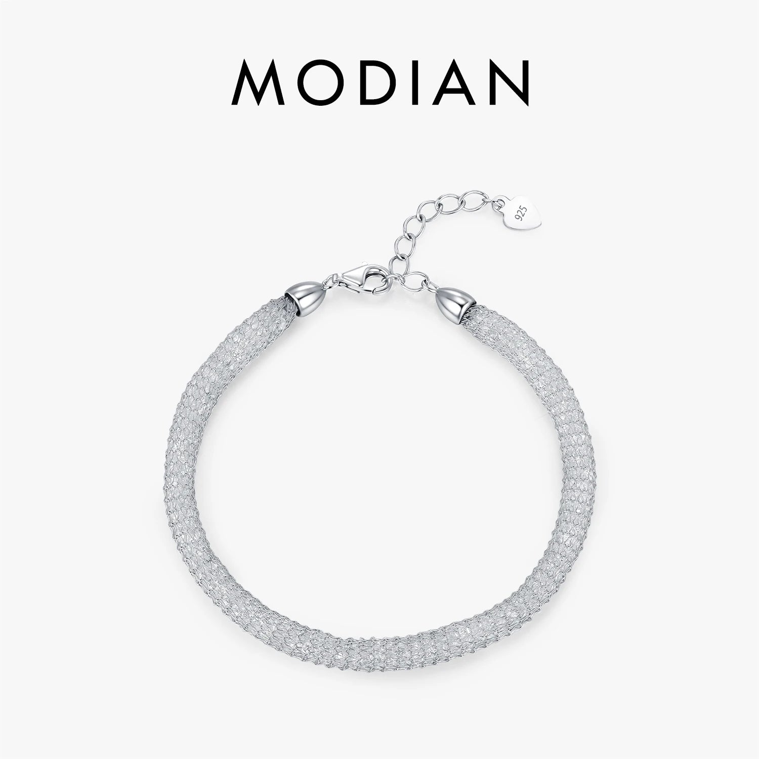 MODIAN 925 Sterling Silver Shinning Reticular Full Zirconia Weave Bracelet Exquisite Party Bracelets For Women Fine Jewelry