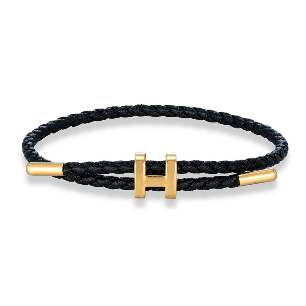 MKENDN Adjustable 3mm Red Braided Leather Bracelet for Men & Women Stainless Steel Jewelry Classic Simple Unisex Couple Gift