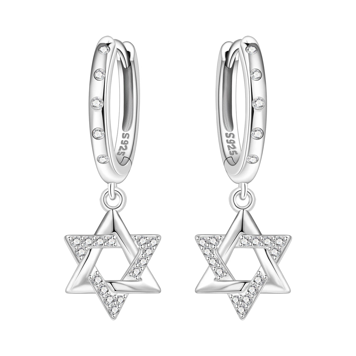 PANPOKI 925 Sterling Silver Shining Starry Sky Series Drop Earrings Women Earrings Charm Fashion Versatile Party Jewelry Gifts