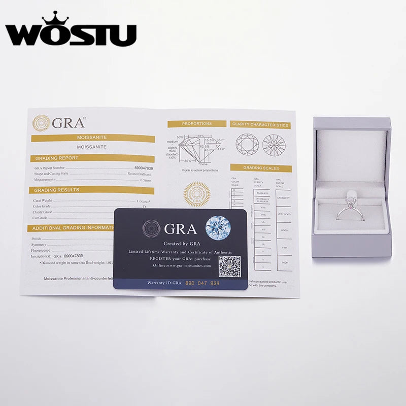 WOSTU D Color 0.3CT Moissanite Hoop Earrings Women Lab Diamond 925 Sterling Sliver Hollow Ear Clip Hoops geometry Jewelry Gift