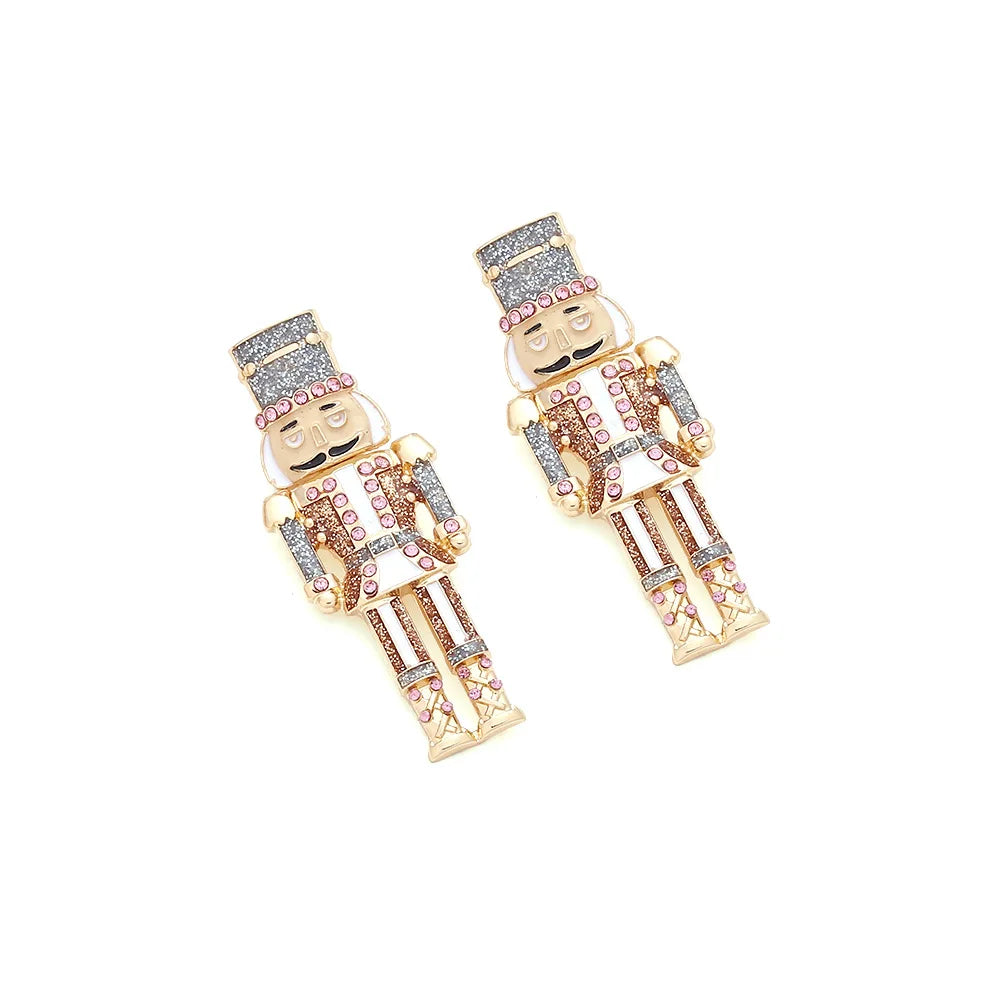 Personalized Creative Cute Nutcracker Soldier Earrings
