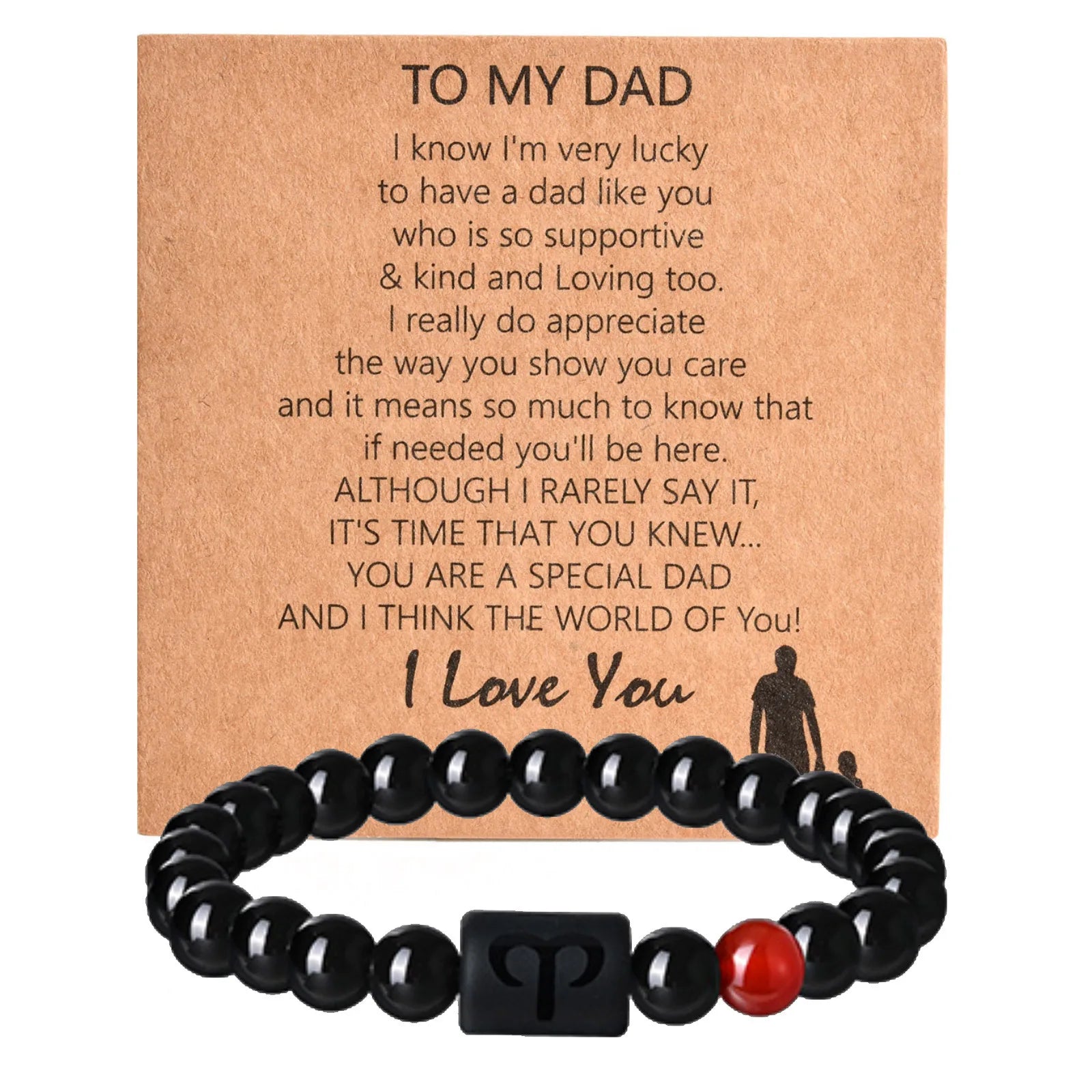 Vnox 12 Zodiac Charms Bracelets Gift for Men Dad,Both Sided Constellation Birthmonth Beaded Bracelet Wristband,Father's Day Gift