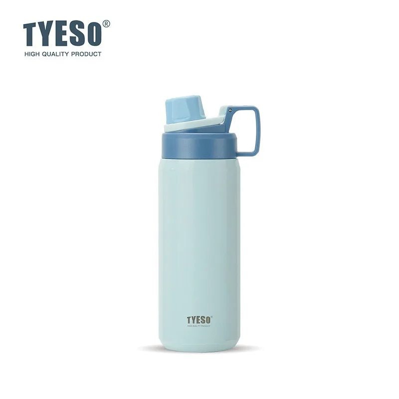 TYESO Insulated Water Bottle Stainless Steel Capacity Portable Tumbler for Outdoor Sports Fitness Travel Leakproof Ice Cold Cup