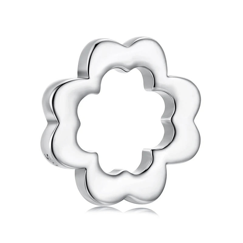 WOSTU 925 Sterling Silver Adjustable Basic Heart Bangle Bracele Pet paw Hollow Charms Star Heart Beads Original DIY Jewelry Gift