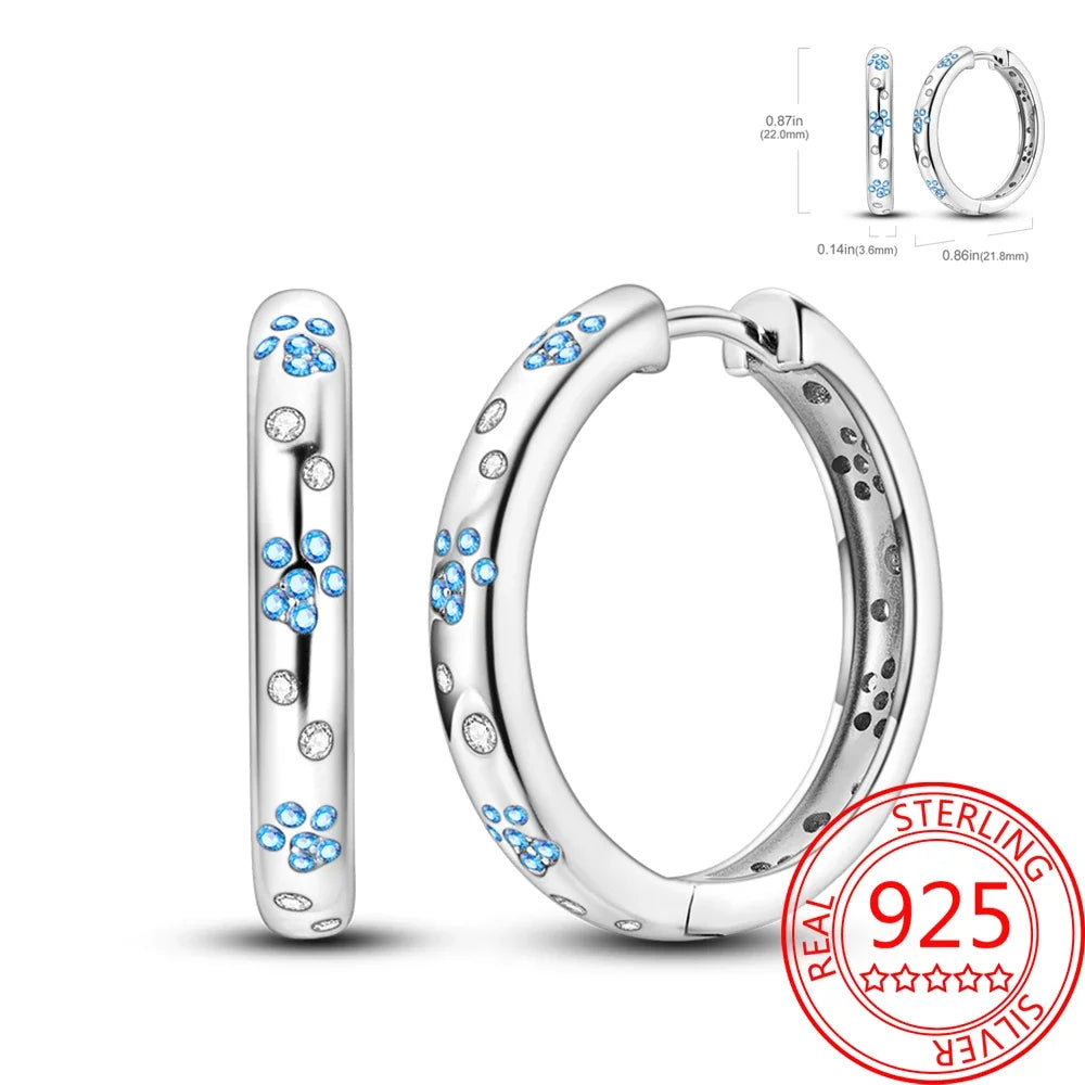 Ear Ring Series 925 Sterling Silver Star Moon Unicorn Tulip Flower Butterfly Bee Geometry Earrings Ladies Pairing with Jewelry