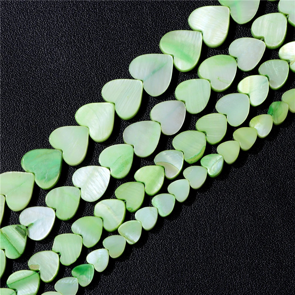 Natural Heart Shape Freshwater Shells Bead Muticolor Dyed Mother of Pearl Shell Loose Spacer Beads For For Jewelry Making DIY - Madeinsea©