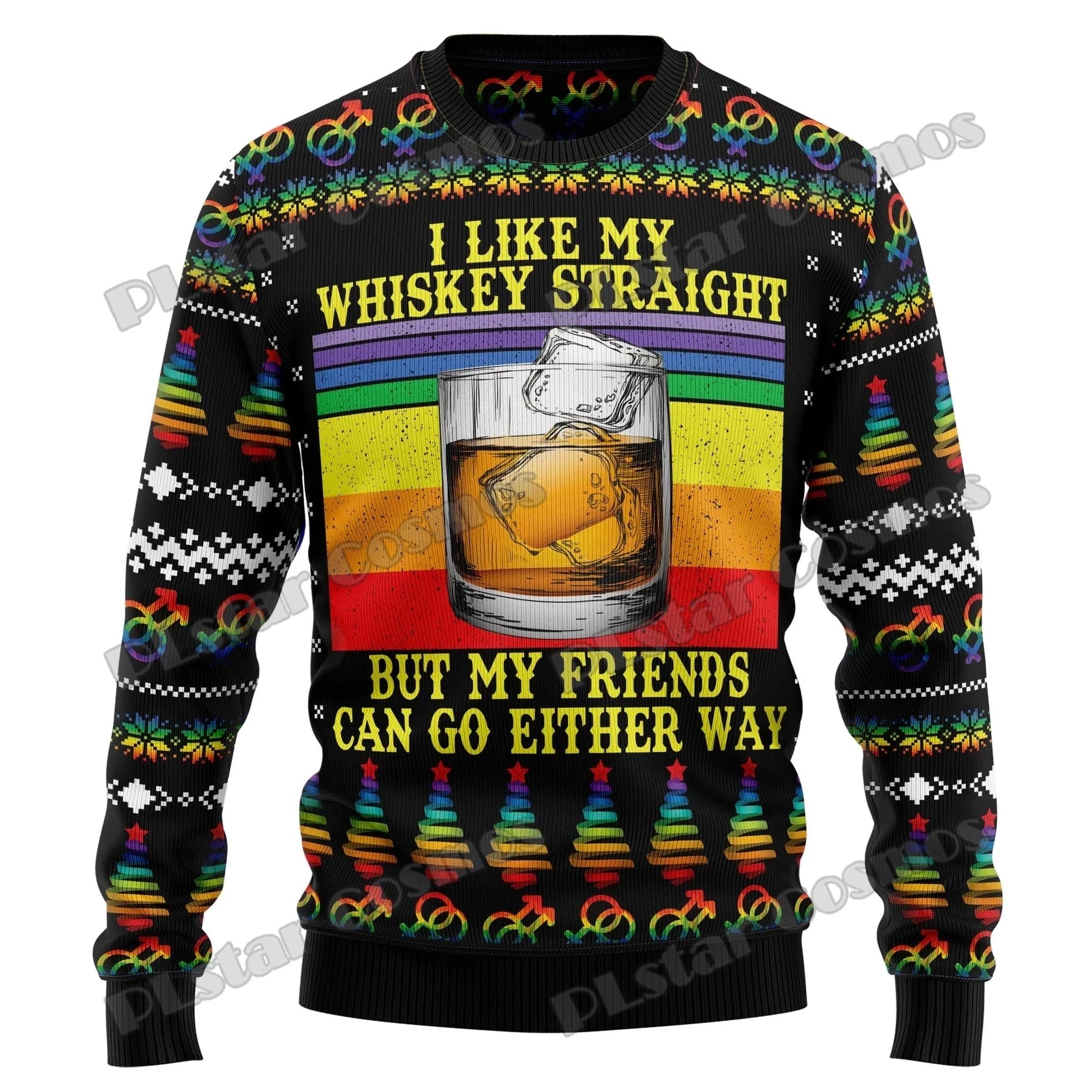 Funny Horse Christmas Graphic 3D Printed Fashion Men's Ugly Christmas Sweater Winter Unisex Casual Knit Pullover Sweater MYY15