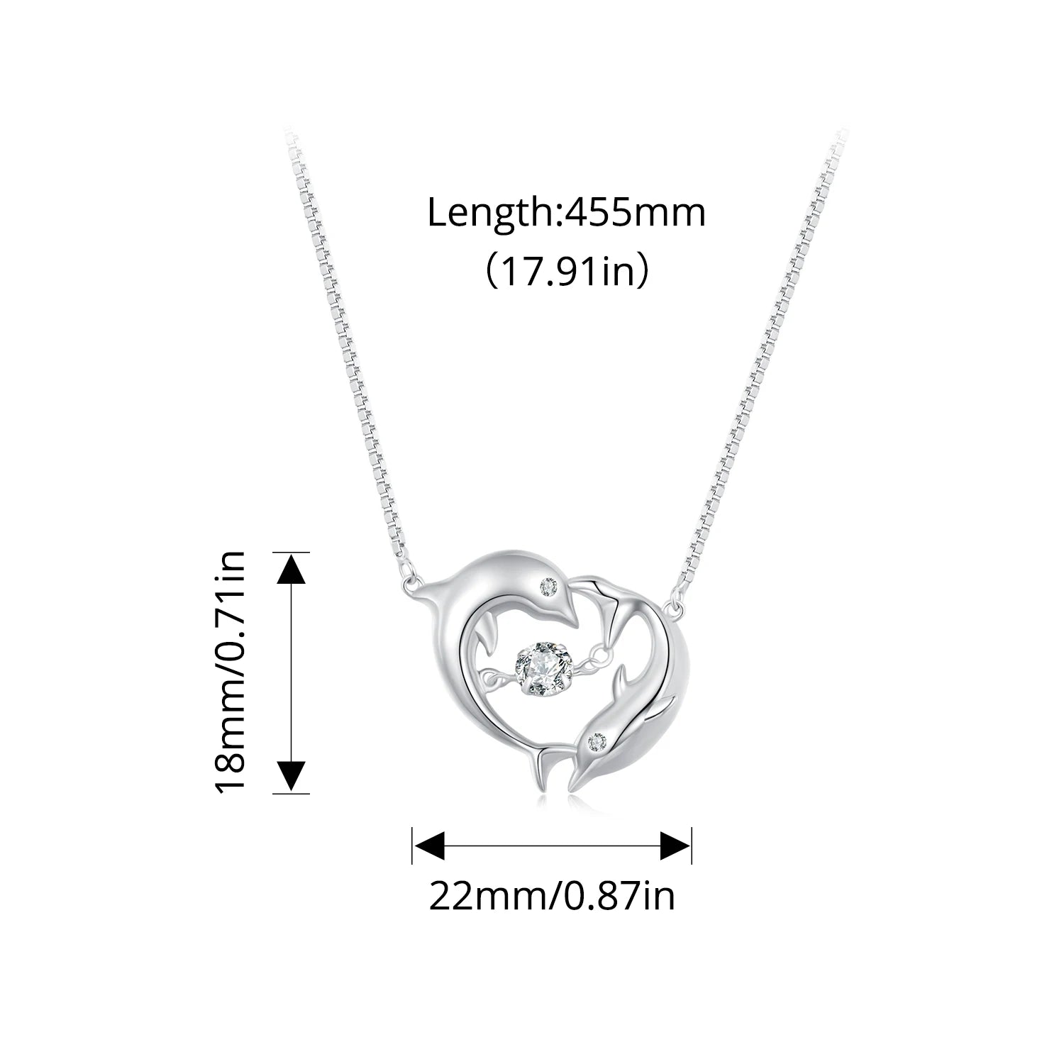 BISAER 925 Sterling Silver Seahorse Necklace Pendant Moonstone Adjustable Chain Plated Platinum Women Party Fine Jewelry EFN332